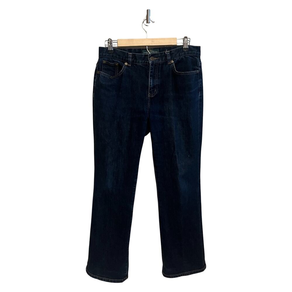 Lauren Ralph Lauren Flap Pocket Classic Bootcut Jeans Dark Blue Size 8P